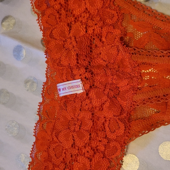 VINTAGE PINK Victoria's Secret Cheekie Thong Orange Sz S - Picture 4 of 8